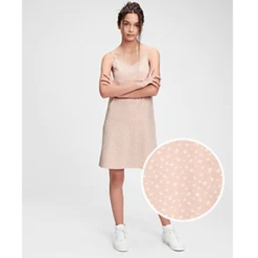 NWT GAP Teen Pale Pink Floral Cami Dress, Medium